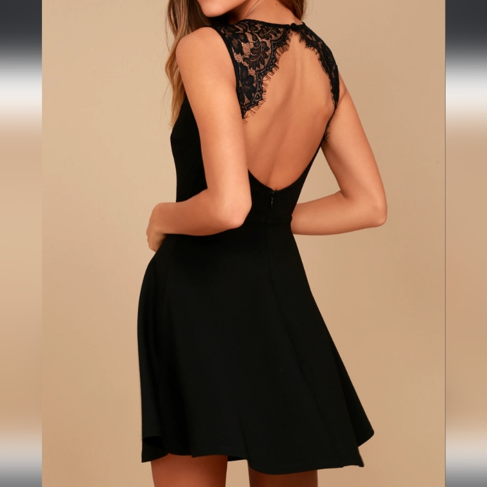 Chic Black Backless Dress